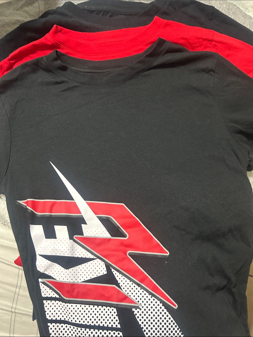 Nike Black Tee with Red and White Graphic( 4 Tshirt )